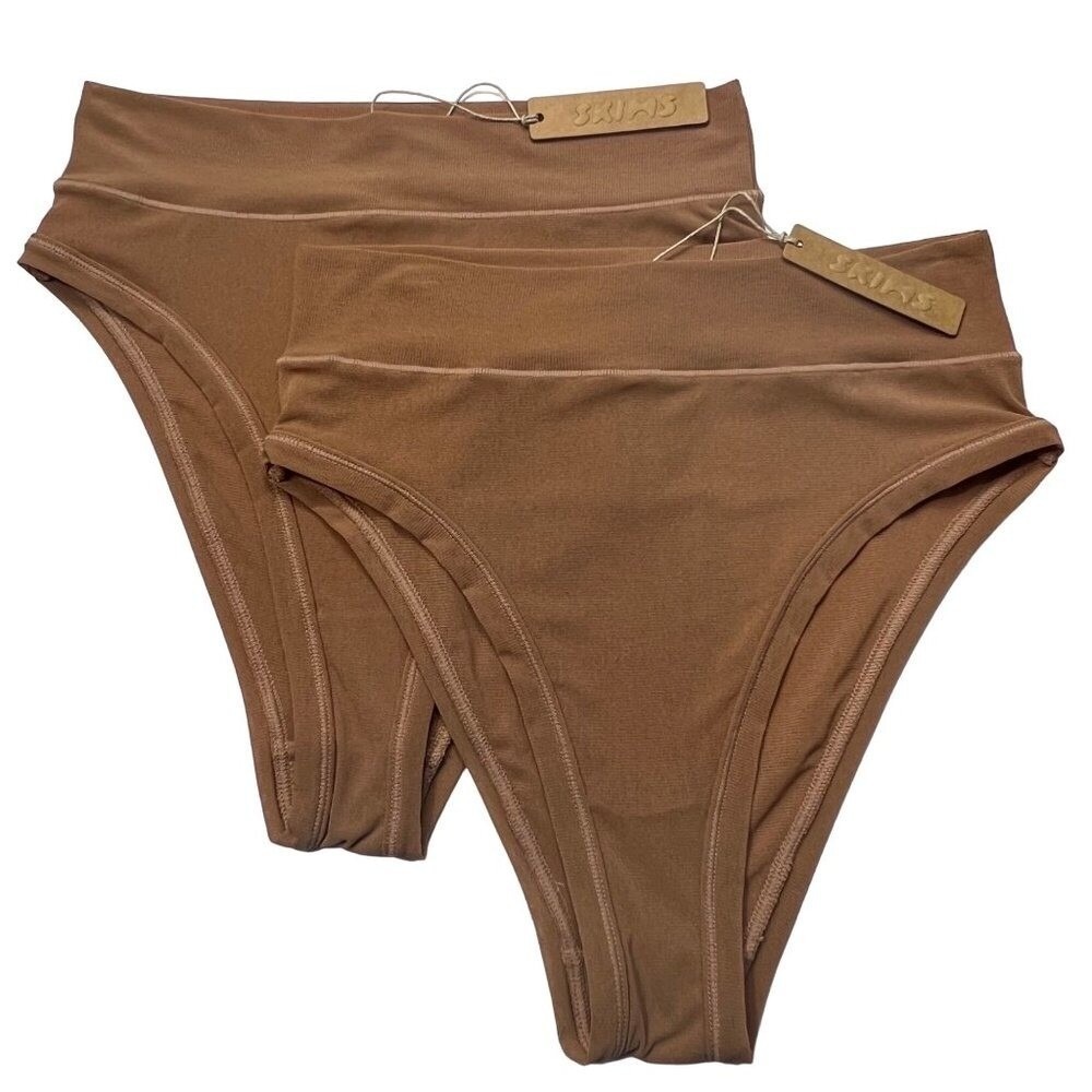 SKIMS Summer Mesh Brief Lot of 2 Sienna Small